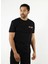 Bisiklet Yaka Desenli Siyah Erkek T-Shirt 241V3A0709 2