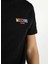 Bisiklet Yaka Desenli Siyah Erkek T-Shirt 241V3A0709 3