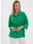 Gömlek Yaka Düz Yeşil Kadın Bluz 24YSL8763 1