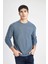Standart Fit Normal Kesim Bisiklet Yaka Basic Düz Triko Kazak B9731AX24AU 3