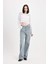 90's Wide Leg Yüksek Bel Uzun Jean Yıkamalı Pantolon C6189AX24AU 2