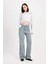 90's Wide Leg Yüksek Bel Uzun Jean Yıkamalı Pantolon C6189AX24AU 3