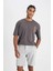 Fit Standart Fit Sporcu Basic Düz Kısa Paça Şort B1170AX24SP 3