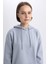 Oversize Fit Kapüşonlu Kalın Sweatshirt M3417AZ23WN 4