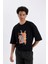 %100 Pamuk Dragon Ball Loose Fit Bisiklet Yaka Sırt Baskılı Kısa Kollu Tişört C6526AX24AU 3