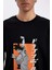 %100 Pamuk Dragon Ball Loose Fit Bisiklet Yaka Sırt Baskılı Kısa Kollu Tişört C6526AX24AU 5