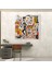 Basquiat Motifleri Cam Baskı - Basquiat, Duvar Süslemesi, Modern Sanat, Semboller, 30X30 2