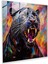 Büyüleyici Çeviklik Siyah Panter Cam Baskı - Kara Panter, Çeviklik, Zarafet, Çağdaş, 30 x 30 cm 1