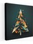 Noel Duvar Tablosu - Geometrik Ağaç - Noel, Noel, Kanvas Tablo, Yılbaşı Ağacı, 30 x 30 cm 1