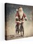 Noel Duvar Tablosu - Retro Noel Baba - Noel, Kanvas Tablo, Kanvas Tablo, Vintage Bisiklet, 30 x 30 cm 1