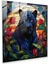 Jungle Majesty Kara Panter Cam Baskı - Kara Panter, Orman, Duvar Dekorasyonu, Cam Sanatı, 30 x 30 cm 1