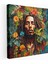 Bob Marley Kanvas Tablo - Tropikal Çiçekli Duvar Tablosu - Bob Marley, Duvar Dekorasyonu, Doğanın Güzelliği, Tropikal Cennet, 30 x 30 cm 1