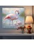 Sevimli Flamingo Ailesi Kanvas Tablo - Flamingo, Flamingo, Duvar Dekorasyonu, Sevimli, 30 x 30 cm 3
