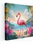 Flamingo Cenneti Kanvas Tablo - Flamingo, Duvar Dekorasyonu, Cennet, 30 x 30 cm 1