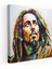 Bob Marley Kanvas Tablo - Renkli Mozaik Duvar Tablosu - Bob Marley, Duvar Sanatı, Renkli Mozaik, Ev Dekorasyonu, 50 x 50 cm 1