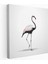 Flamingo Kanvas Tablo - Flamingo, Zarif Vuruşlar, Ev Dekorasyonu, Duvar Sanatı, 30 x 30 cm 1