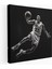 Michael Jordan Kanvas Tablo - Klasik Siyah Beyaz Fotoğraf - Micheal Jordan, Zarif, Kanvas Tablo, Duvar Dekorasyonu, 30 x 30 cm 1