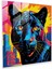 Pop Panter Cam Sanatı - Kara Panter, Duvar Dekorasyonu, Cam Sanatı, Pop Art, 30 x 30 cm 1