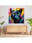 Pop Panter Cam Sanatı - Kara Panter, Duvar Dekorasyonu, Cam Sanatı, Pop Art, 30 x 30 cm 2