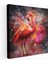 Flamingo Kanvas Tablo - Soyut Karışık Teknik Duvar Tablosu - Flamingo, Gösterişli, Kanvas Tablo, Fotoğraf, 30 x 30 cm 1