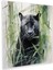 Sakin Panter Cam Baskı - Kara Panter, Cam Sanatı, Cam Duvar Sanatı, Modern Sanat, 30X30 1