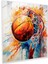 Nba Gerçekçi Suluboya Cam Baskı - Nba, Gerçekçi Suluboya Resim, Basketbol Top Sürme, Duvar Süslemesi, 30X30 1