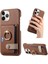 IPhone 11 Için Kılıf Pro Max Kart Yuvaları Premium Dokulu Deri Halka Standı (Yurt Dışından) 1