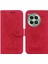 Oneplus Ace 3 Pro Cüzdan Kılıf Için Kickstand Kart Yuvaları Kabartma Gül Pu (Yurt Dışından) 1