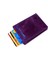 Unisex Mor Hakiki Deri Mekanızmalı Cüzdan Kartlık 1