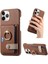 IPhone 11 Için Kılıf Pro Max Kart Yuvaları Premium Dokulu Deri Halka Standı (Yurt Dışından) 1