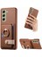 Samsung Galaxy S21 Fe Premium Dokulu Deri Kart Yuvaları Halka (Yurt Dışından) 1