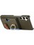 Samsung Galaxy S24 Premium Dokulu Deri Kart Yuvaları Halka Standı (Yurt Dışından) 5