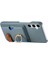 Samsung Galaxy S24 Premium Dokulu Deri Kart Yuvaları Halka Standı (Yurt Dışından) 4
