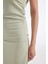Bodycon Vücuda Oturan Drapeli Krep Kolsuz Mini Abiye Elbise D3770AX24AU 4