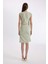 Bodycon Vücuda Oturan Drapeli Krep Kolsuz Mini Abiye Elbise D3770AX24AU 5