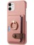 IPhone 12 Mini Kart Yuvaları Premium Dokulu Deri Halka Standı (Yurt Dışından) 3
