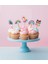 15 Adet Renkli Unicorn ve Gökkuşağı Doğum Günü Pasta Kürdanı 5cm Cupcake Pasta Süsü Doğum Günü Süsü 1