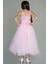Askılı Beli Pullu Uzun Kız Çocuk Abiye ABU3031 2