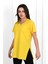 Kadın V Yaka Yırtmaçlı T-Shirt 8783-22 3
