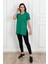 Kadın V Yaka Yırtmaçlı T-Shirt 8783-22 1