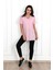 Kadın V Yaka Yırtmaçlı T-Shirt 8783-22 1