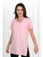Kadın V Yaka Yırtmaçlı T-Shirt 8783-22 3