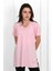 Kadın V Yaka Yırtmaçlı T-Shirt 8783-22 5