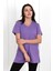 Kadın V Yaka Yırtmaçlı T-Shirt 8783-22 3