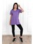 Kadın V Yaka Yırtmaçlı T-Shirt 8783-22 4