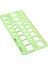 Ofis ve Okul Için 4 Tasarımlı Plastik Ölçüm Şablonu Geometrik Cetvel, 8.6 x 4.2 Inç, Yeşil (Yurt Dışından) 1