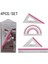 4'lü Set Pembe Stil Uv Alüminyum Alaşımlı Cetvel Çizim Ölçüm Geometri Üçgen Cetvel Düz Kenarlı Cetvel Pergel Çeşitli Cetveller (Yurt Dışından) 1