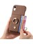IPhone Xr Kart Yuvaları Premium Dokulu Deri Halka Standı (Yurt Dışından) 4