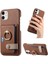 IPhone 11 Premium Dokulu Deri Halka Standı Kart Yuvaları Için Kılıf (Yurt Dışından) 1
