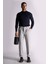 Yan Lastikli Slim Fit Chino Pantalon Gri 1